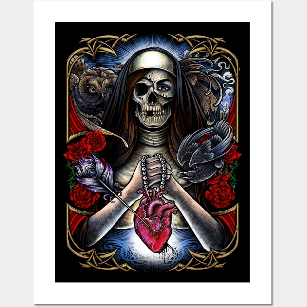 undead nun Wall Art by Winya